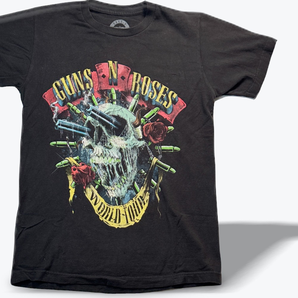 Guns N Roses Concert Tee World Tour 2021 Double Sided T Shirt Mens Small USA